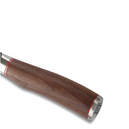 Zayiko Kurumi Premium Santoku knife with 17.5 cm blade made of 67 layers genuine Damascus steel with walnut handle I wooden box I Damascus knife kitchen knife and professional chef knife