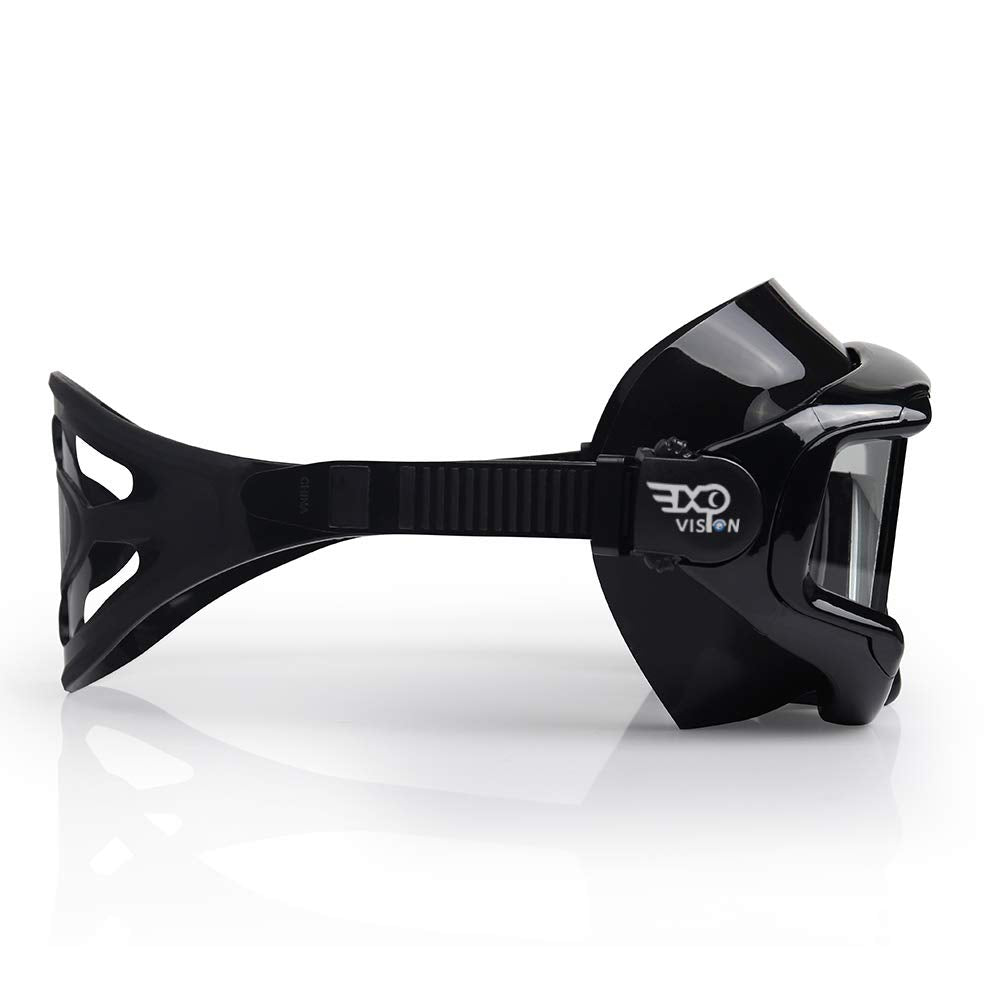 Snorkel diving mask with HD panoramic 3-window view for adults. Anti-fog tempered glass for clear underwater vision. Silicone diving mask for women and youth swimming goggles.