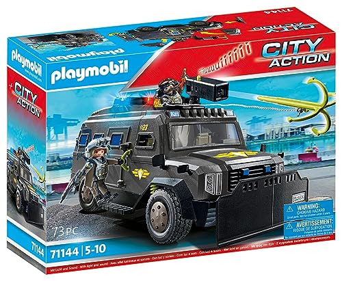 PLAYMOBIL | City Action | SWAT terrain vehicle | with light and sound | Toy for children aged 5 and up | 71144