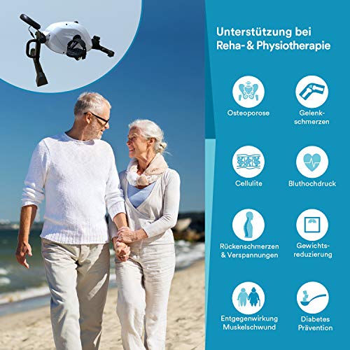 Skandika Pedal Trainer Liten Arm and Leg Trainer Mini Home Trainer Mini Trainer for home, office, and desk | LCD training computer, 8 levels, magnetic brake | 110kg user weight