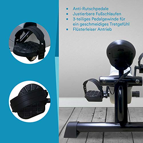 Skandika Pedal Trainer Liten Arm and Leg Trainer Mini Home Trainer Mini Trainer for home, office, and desk | LCD training computer, 8 levels, magnetic brake | 110kg user weight