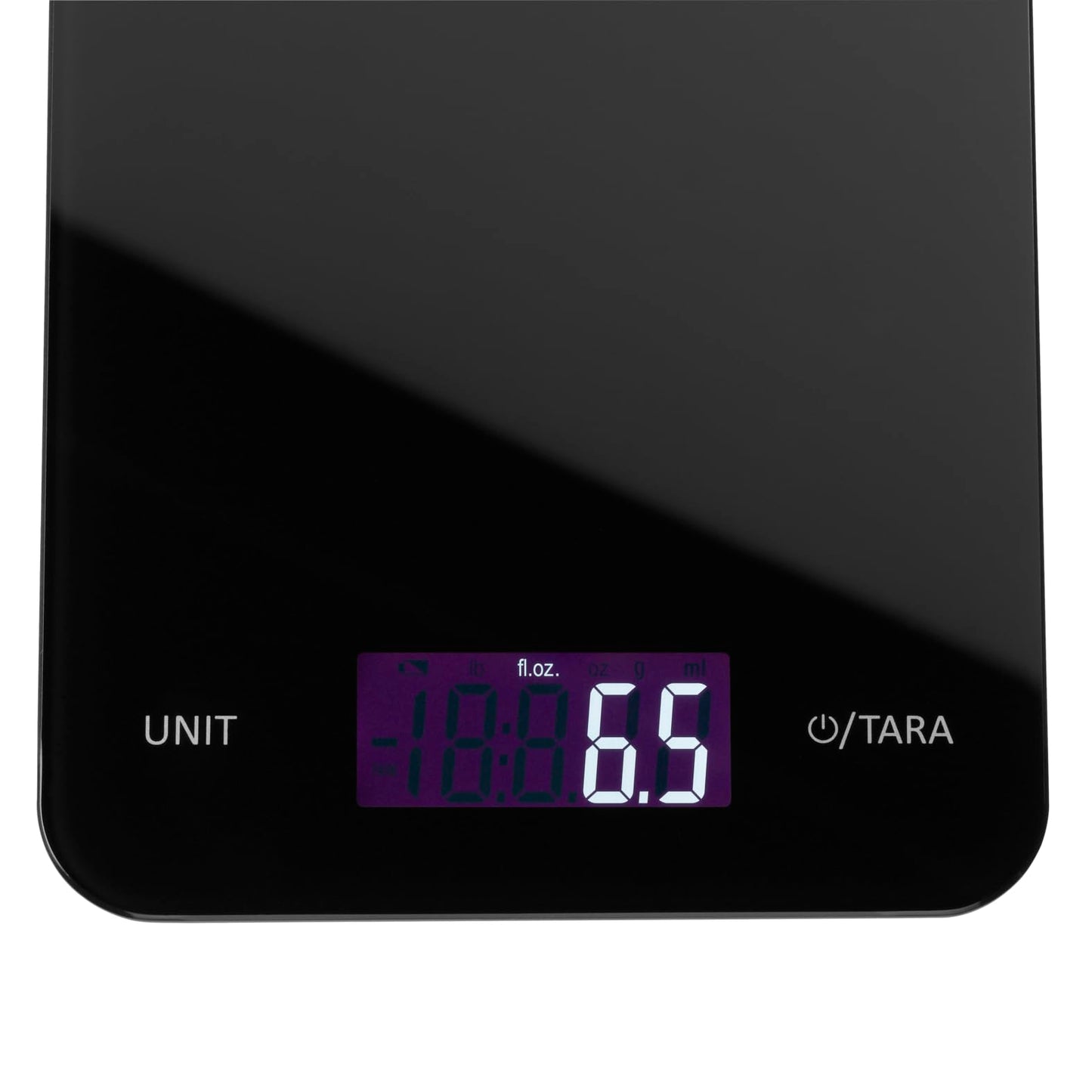 WMF Digital Kitchen Scale black 23 x 15 x 2 cm, baking scale, household scale, digital kitchen scale, safety glass, precise to the gram, tare function, 5kg maximum weight, black