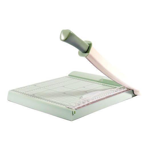 Vaessen Creative 2137-074 Paper Cutter 30cm Mint Green - Guillotine lever and paper cutting machine A4, A5, and A6 - Perfect for DIY, scrapbooking, journaling, card making, and crafting, Green, 30cm