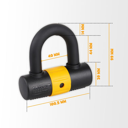 VINZ Kinabalu cable lock/loop cable ø12mm | 3 meters long | steel cable with plastic coating lock | security for bike, boat, garden furniture | 3-15m long