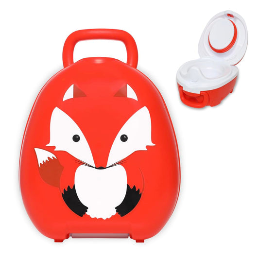 My Carry Potty - Fox Travel Potty, award-winning portable toilet seat for toddlers, that children can take with them everywhere.
