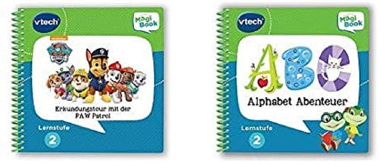 Vtech 80-480204 Level 2 - PAW Patrol MagiBook Learning Books, Multicolor & 80-480604 - Magibook - Level 2 - Alphabet Adventure