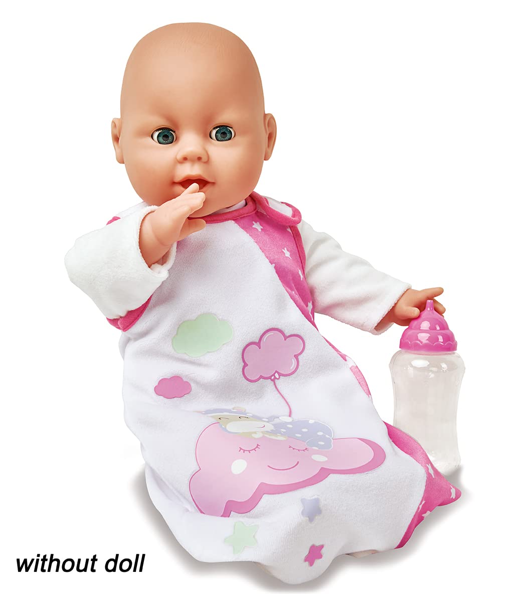 Simba 105030069 - New Born Baby Doll, Full Vinyl Doll & 105400001 - Laura Good Night Baby Accessories, Sleeping Bag