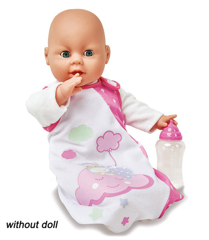 Simba 105030069 - New Born Baby Doll, Full Vinyl Doll & 105400001 - Laura Good Night Baby Accessories, Sleeping Bag