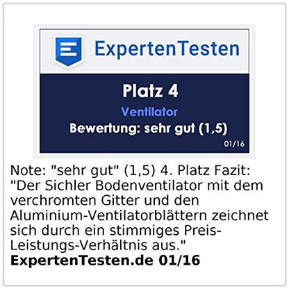 Sichler Household Appliances Powerful Fan: Full metal floor fan, 3 speed levels, 100 W, Ø 45 cm (wind machine, floor fan, air cooler)
