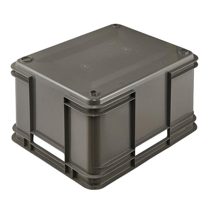 keeeper storage tub with handles, Euro-Box XL, made from Procyclen, 28 l, Bruno Eco Line, Eco-Grey