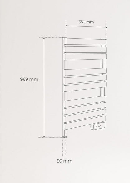 CREATE / WARM Towel 500W / Electric Bathroom Heater Pastel Green / 96.9x55x5cm / Thermostat, Low Consumption
