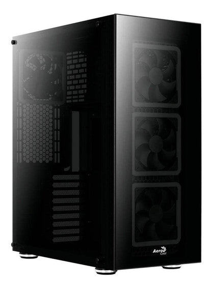 AeroCool TORPRO - PC case, E-ATX, Tempered Glass, 4 RGB fans 14cm black unique