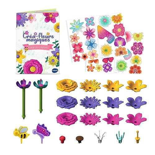 VTech - Magic Flowers, creative workshop for kids, musical flower bouquet, made from more sustainable materials, creative hobby, gift for children aged 4 to 10 years - content on
