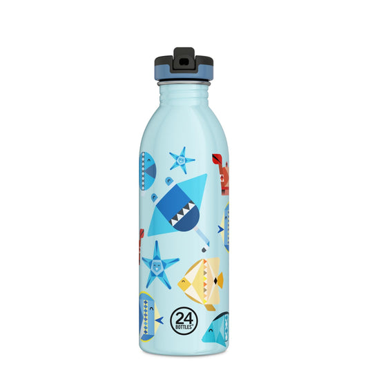 24Bottles Kids Bottle - Water bottle for elementary school and kindergarten kids, 250/500 ml, bottle with lid, 100% airtight, eco-friendly stainless steel bottles.