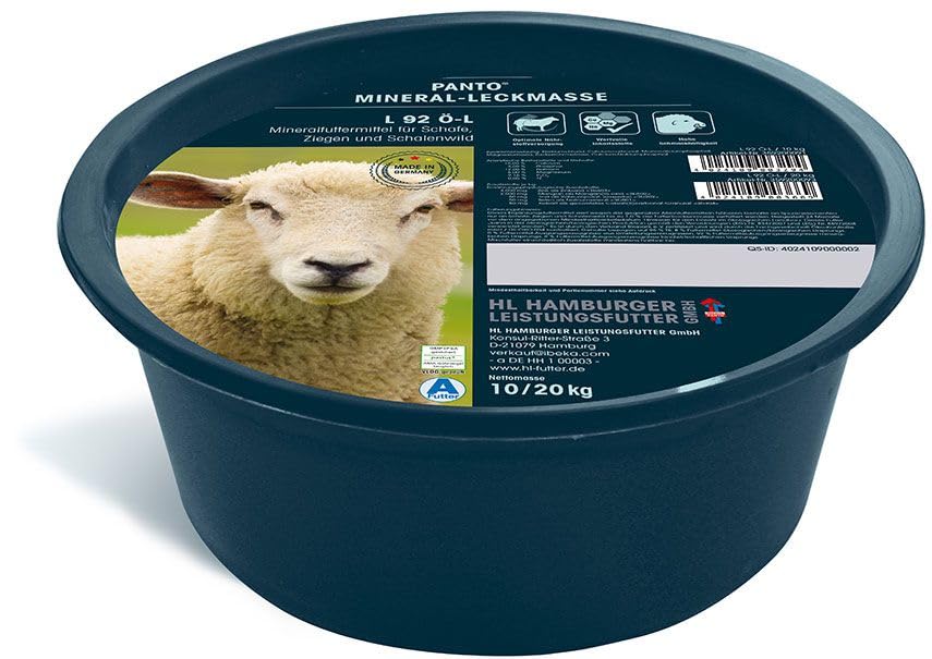 PANTO mineral lick tray L92 10kg - lick tray for sheep, goats, and game, lick stone without copper with selenium and zinc.