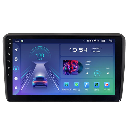 JUNHUA 9" Android 14 2GB+64GB Car Stereo for Audi A3 S3 RS3 8P7 8VS 8PA, Supports Wireless Carplay Android Auto GPS Navigation Radio Bluetooth WiFi FM RDS Bose System