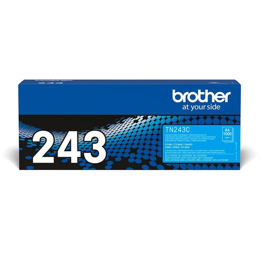 Brother TN-243C toner cartridge (for Brother DCP-L3510CDW, DCP-L3550CDW, HL-L3210CW, HL-L3230CDW, HL-L3270CDW, MFC-L3710CW, MFC-L3730CDN, MFC-L3750CDW, and MFC-L3770CDW) cyan