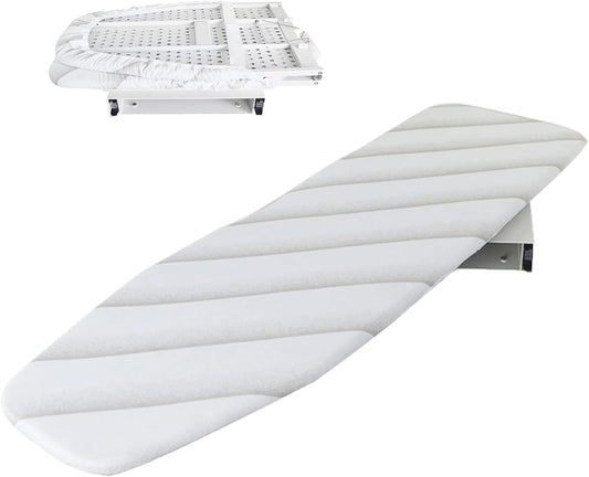 uyoyous Pull-Out Ironing Board 180° Rotatable Drawer Sliding Ironing Table Foldable Built-in Ironing Board with Heat-Resistant Cover for Closet Living Room Laundry Room 95.6 x 30 cm