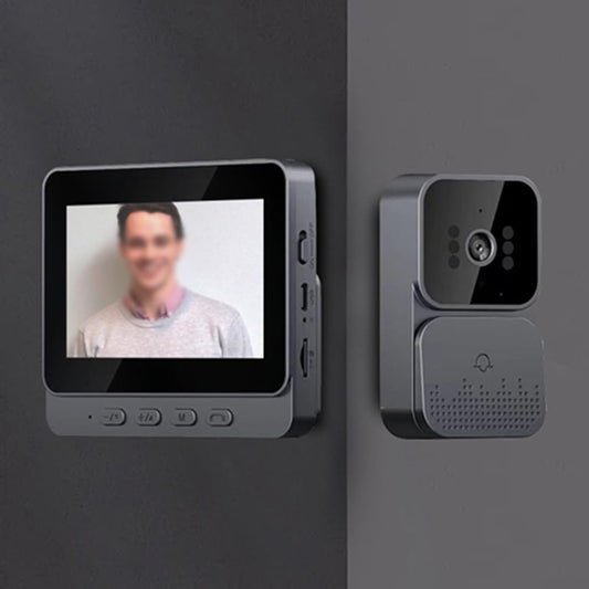 Wireless doorbell camera with monitor, video intercom system with 4.3 inch screen, phone security camera.