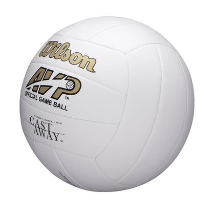 Wilson volleyball, suitable for outdoor and recreational players, famously featured in the movie "Cast Away" as "Mr. Wilson", available in white/red color.