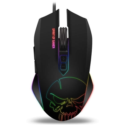 SPIRIT OF GAMER- Gaming mouse ELITE-M40 - LED backlight with 10 effects + RGB colors - 6 resolution levels - Up to 4000 DPI Max - 5 customizable profiles - 7 programmable buttons.