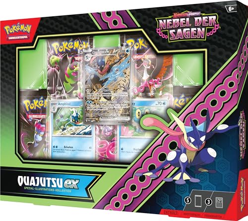 Pokémon Trading Card Game: Special Illustrations Collection Crimson & Purple - Tales of Myth City: Greninja-ex: 1 holographic full-art promo card, 2 holographic cards & 5 booster packs (German)