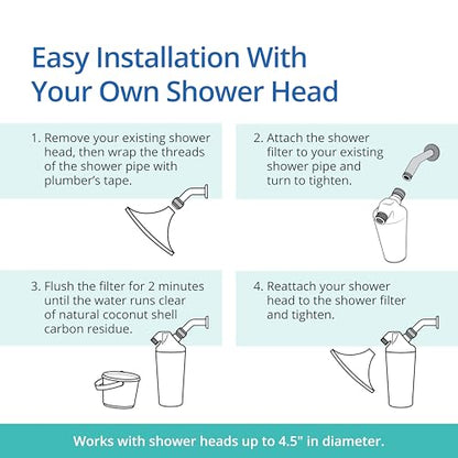 Aquasana AQ-4100NSH Premium Shower Filter (without Shower Head) by Aquasana