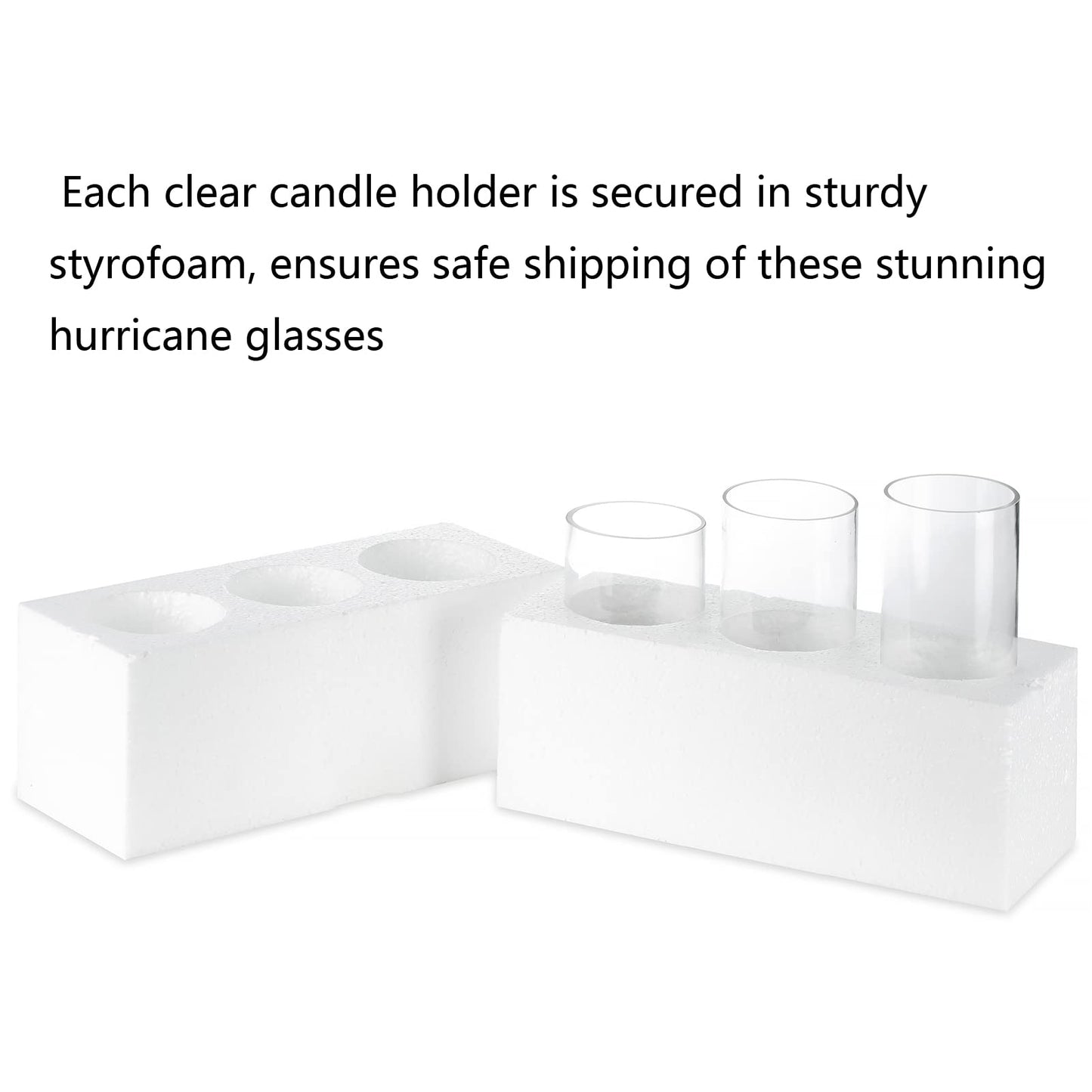 NUPTIO 3 Piece Set Large Glass Vase Candle Holder, Hurricane Candle Holder for Pillar Candles Tall Glass Vases for Centerpieces, Glass Flower Vases for Home Christmas Party Wedding Table Decoration