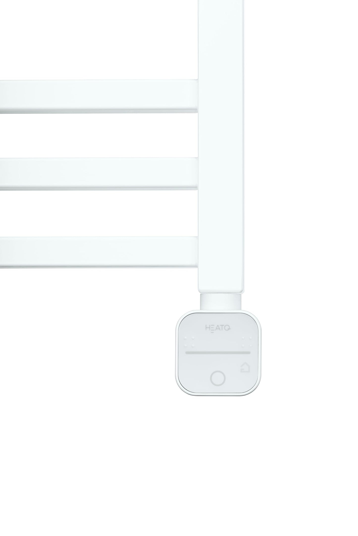 Electric bathroom radiator - WiFi control via APP - Towel radiator - Electric bathroom heating - Towel heater - Made in Germany - Curved towel warmer White 1175 × 500 mm