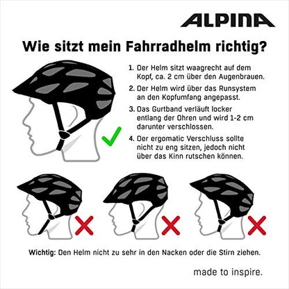 Alpina Carapax 2.0 - Lightweight, Stable & Comfortable Bike Helmet with Insect Net & Antibacterial Padding for Adults, Charcoal-Green, 52-57 cm.