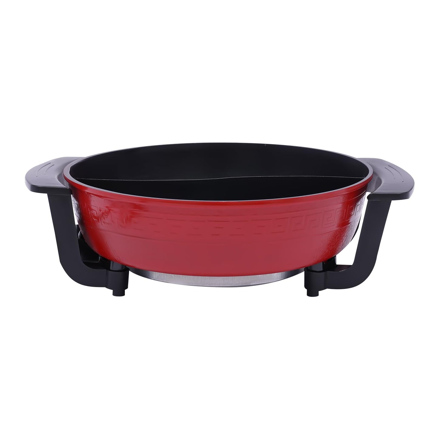 Electric Hotpot Pot with Divider - 6L Chinese Fire Pot for 8 People (1360W) | Electric Leak Protection, Energy Saving Function, Lid & Heating Base
