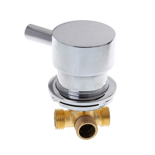 CADANIA Mixing Valve for Hot and Cold Water, G1/2" Thermostatic Shower Mixer Tap Two In One Outlet Faucets for Shower Room Wall Mounted