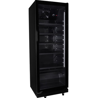 ZORRO beverage cooler ZKB 360 liters black bottle refrigerator refrigerator with glass door Gastro drink cooler