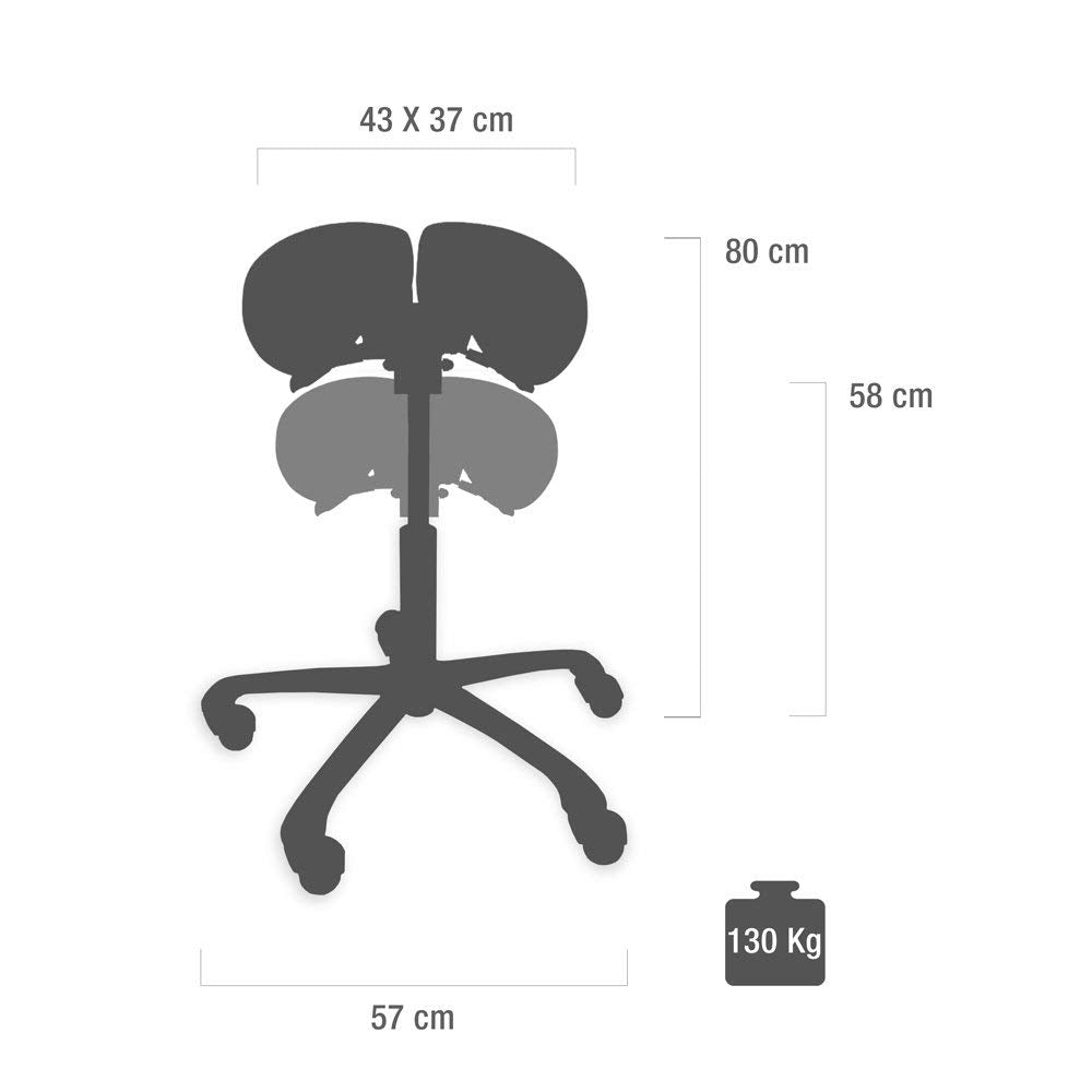 Teqler Saddle Stool red