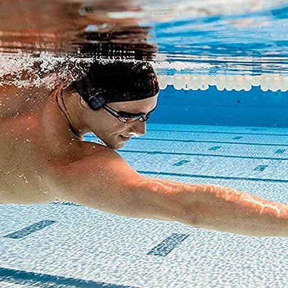 SEWOBYE 8GB Waterproof MP3 Player for Swimming and Running with 16 Hours Playback Time, Waterproof MP3 Player with Underwater Headphones (3 Types of Earbuds), with Shuffle Function