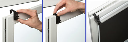 Deco Company Thermo-Rollo without drilling, with thermal backing, clamp mounting, highest light reflection, energy-saving, light-tight, all mounting parts included, black, 100 x 150 cm.