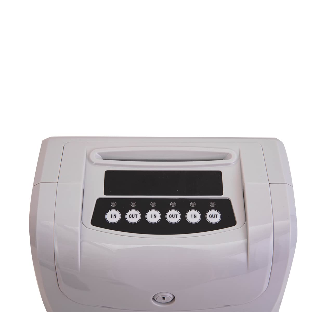 CDZHLTG Electronic time clock stamp clock time recording 960SB incl. 50 time clock stamp cards, 2 security keys, 1 power supply with LED display for office, factory, school