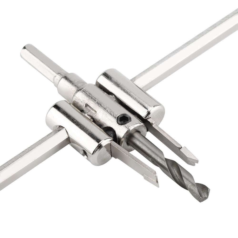 30-300mm Silver Adjustable Hole Saw Drill Set Circle Hole Saw Drill Set DIY Woodworking Hole Drill Tool