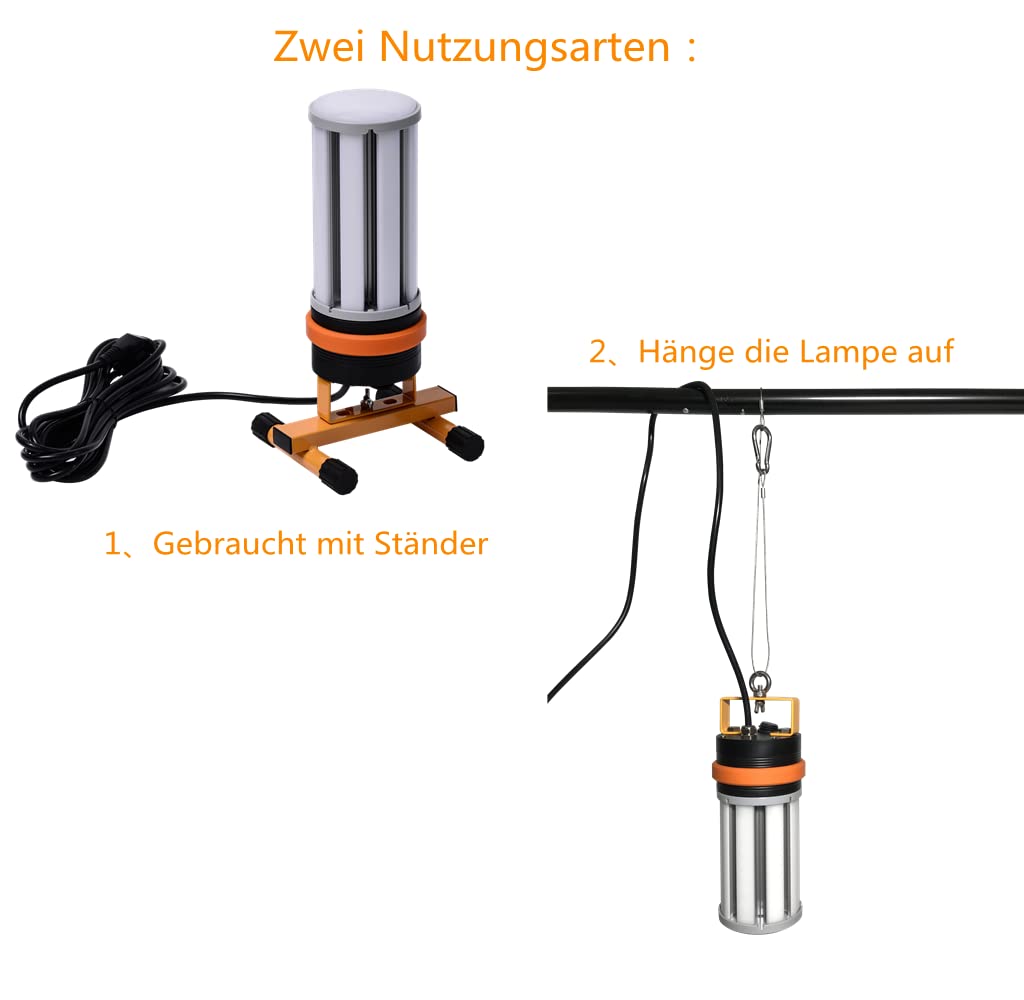 MeFard LED construction spotlight 45W work lamp construction spotlight 5400LM, 360° illumination, IP64 waterproof.