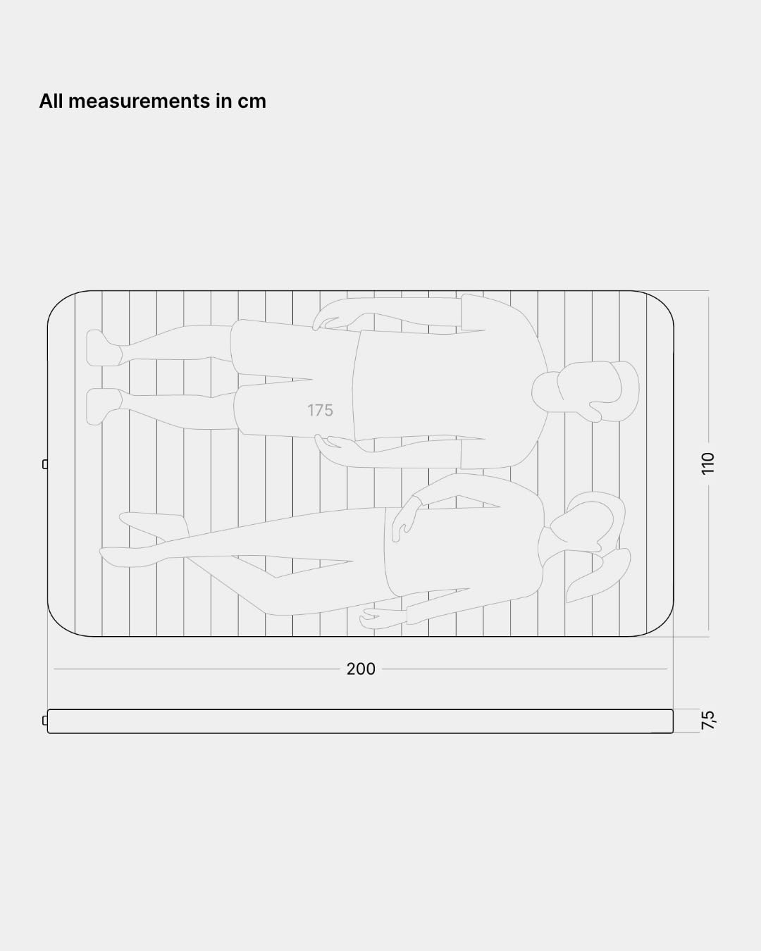 qeedo Cloudmat Double M Self-Inflating Premium Air Mattress - Soft, Comfortable Sleeping Pad for Camping, Traveling, or as a Guest Bed