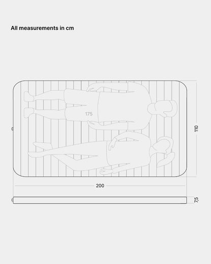 qeedo Cloudmat Double M Self-Inflating Premium Air Mattress - Soft, Comfortable Sleeping Pad for Camping, Traveling, or as a Guest Bed