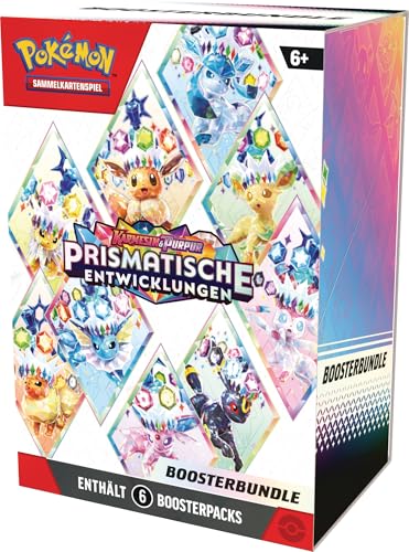 Pokémon Trading Card Game: Booster Bundle Crimson & Purple - Prismatic Evolutions (6 Booster Packs)
