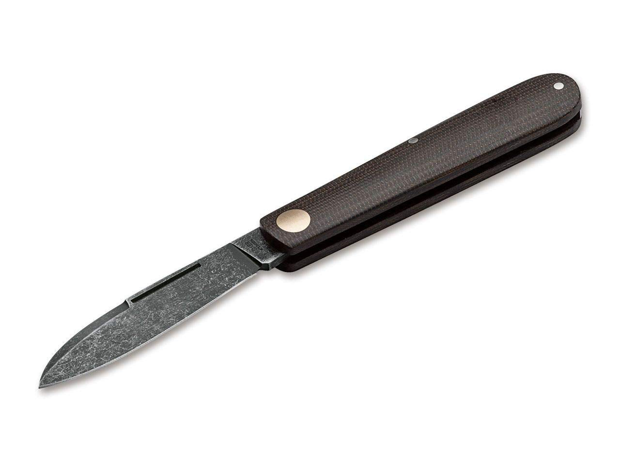 Böker Solingen® Barlow Prime EDC Green - classic slipjoint knife 42a compliant - traditional pocket knife with Micarta handle - Made in Germany - gentleman's pocket knife with sheath & gift box.