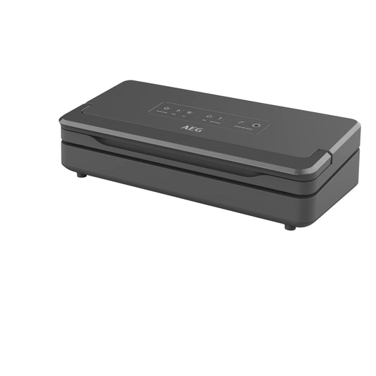 AEG A6-1-6AG vacuum sealer / fast and automatic food vacuuming / preserving nutrients / double sealing / Pulse function / Wet & Dry mode / BPA-free / gray