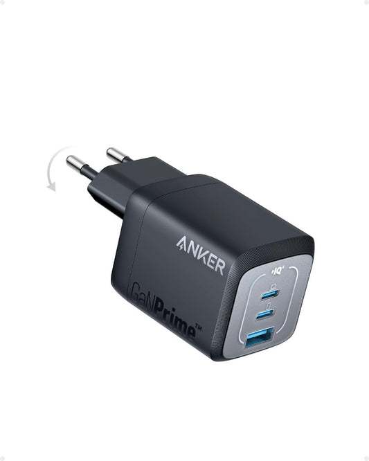 67W USB-C Charger, Anker Prime GaN Power Adapter, 3 Port PPS Fast Charger, Compact foldable design, Compatible with iPhone 16/15/Pro, MacBook Pro/Air, iPad Pro, Galaxy S23/S22, Note20, Pixel