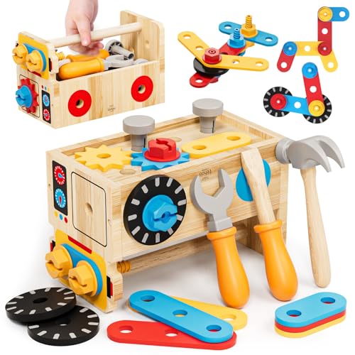 Lehoo Castle 29 Piece Children's Tool Montessori Wooden Toy (28pcs Vine)
