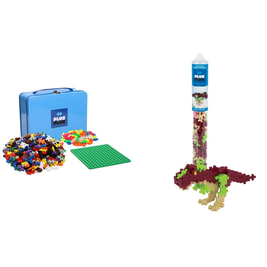 Plus-Plus 9607002 awesome construction toy, Basic, 600 pieces, colorful & Creative Building Blocks Tube, T-Rex, Dinosaur, awesome construction toy, 100 pieces, 300.4200, assorted