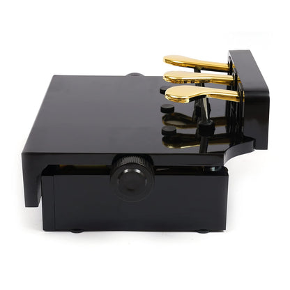 YUNRUX Piano Pedal Extender Bench for Kids - Pedal Extension Adjustable in Height with 3 Pedals - Teaching Aid Accessory Black