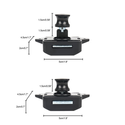 10 pieces Push Button Catch Door Lock for RV Cabinet, Large Cabinet Lock Catch Cupboard Door Lock Furniture Lock Button Catch Lock for Motorhome Caravan Van RV Camper (Black)