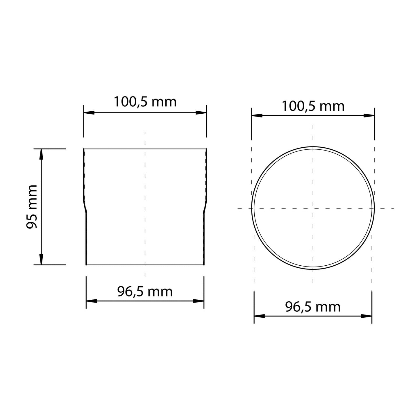 Rainwater flap copper automatic with float DN 100 incl. adapter Rain pipe flap with ball for filling rain barrels, rain barrels, and smaller rainwater tanks.